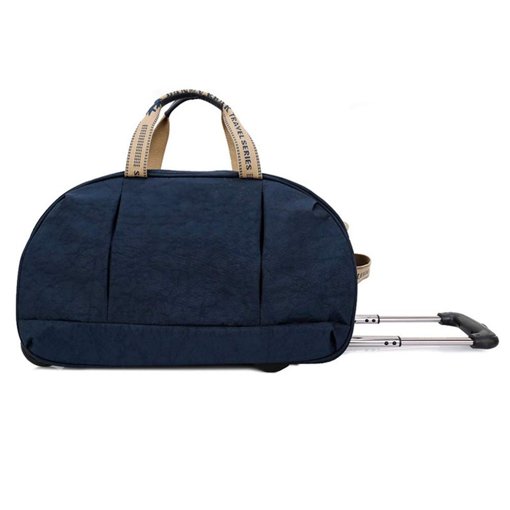 ZHANGQIANG Large Super Lightweight Wheeled Holdalls Quality Travel Luggage Wheeled Trolley Suitcase (Color : Dark blue, Size : 28 * 27.5 * 46.5cm) Double the comfort