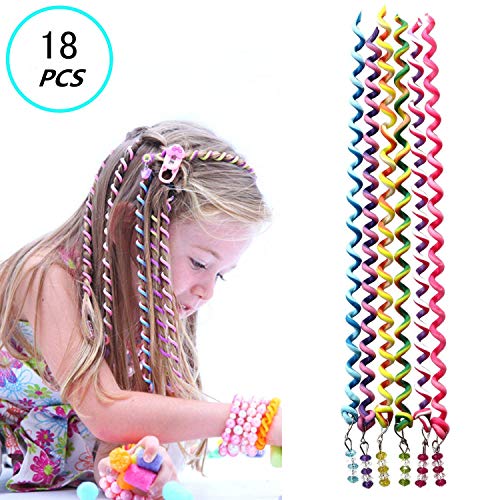 18 Pcs Hair Styling Twister Clip for Girl Women,ZXK CO Braided Rubber Hair Band Twist Barrette Spiral Spin Hair Tool Accessories Elastic Hair Rope Cute Hairband