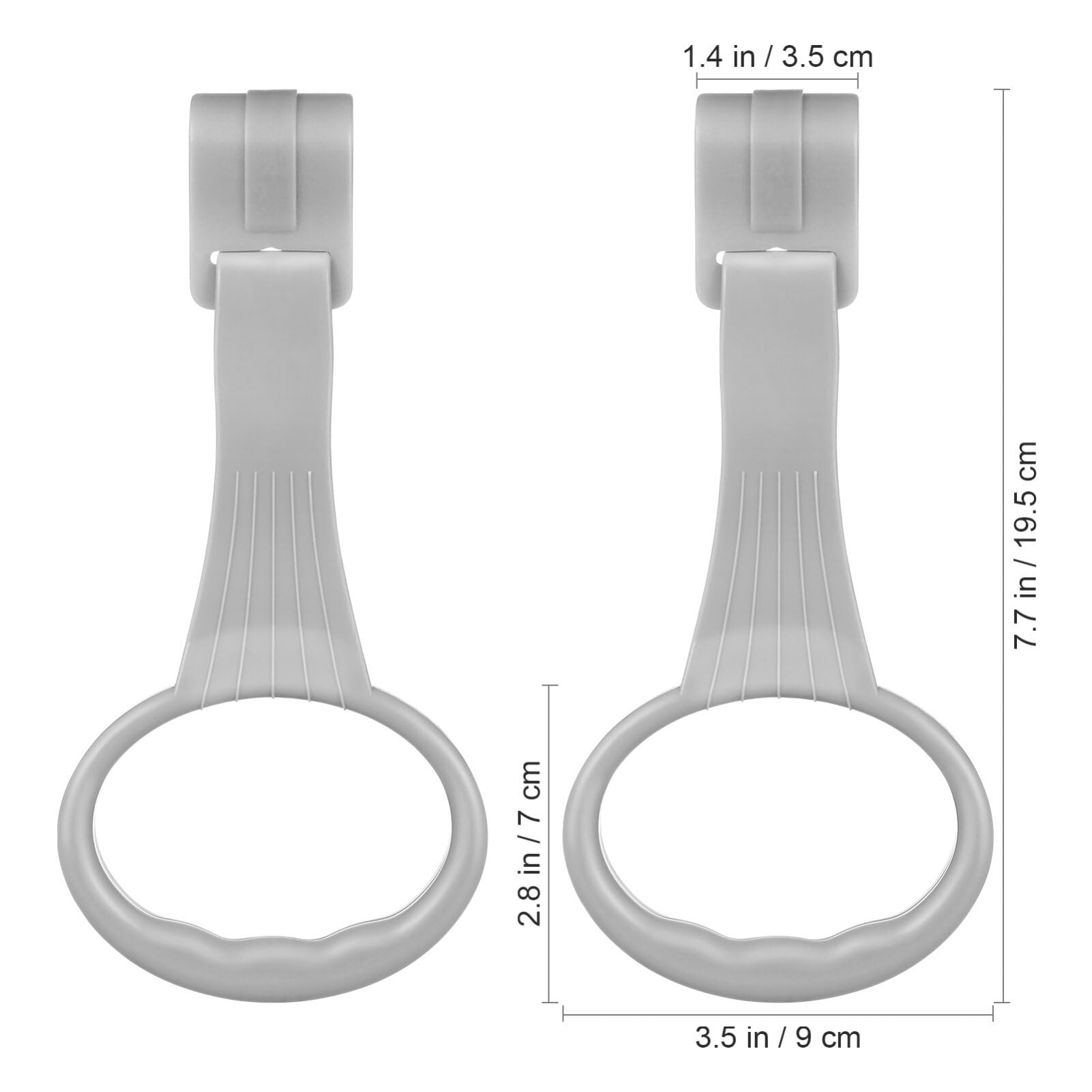 Abaodam Infant Pull up Rings 2 Pack Baby Bed Pull up Bar Exercise Rings for Toddlers Playpen Accessories Grey
