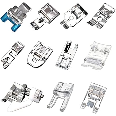 ZOLISCHE 11Pcs Presser Feet Spare Parts Sewing Machine Feet Kit Sewing Accessories Walking Feet Kit Compatible for Machine Brother Singer Janome Toyota Cover