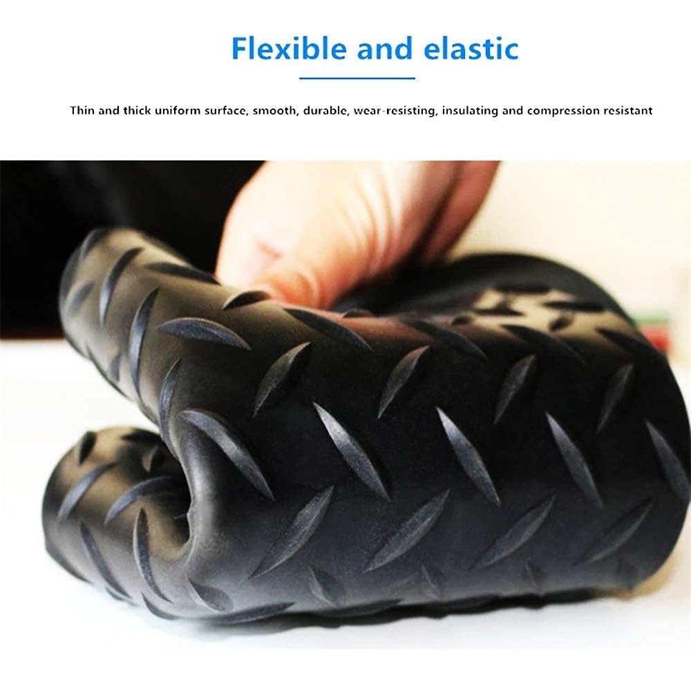 2mm Noppen Anti-Rutsch-Matte Meterware - Gummiläufer Noppenmatte als Werkstatt-Boden, Gummi-Matte, Werkbank Auflage u. Boden-Matte - Gummi Matte for Keller, Anhänger, 0,5–1,5 m, 1–10 m(0.6X7m/2X23ft)