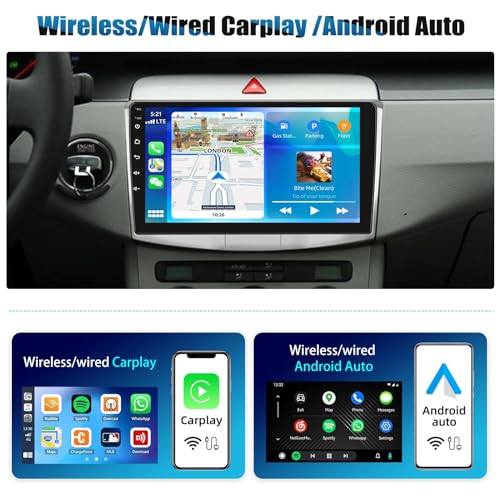 Radio Android para VW con cámara trasera y Bluetooth para aparcar y llamar seguro 3