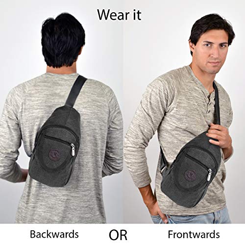 WESTEND Crossbody Canvas Sling Bag with Adjustable Strap-Travel Small Daypack2
