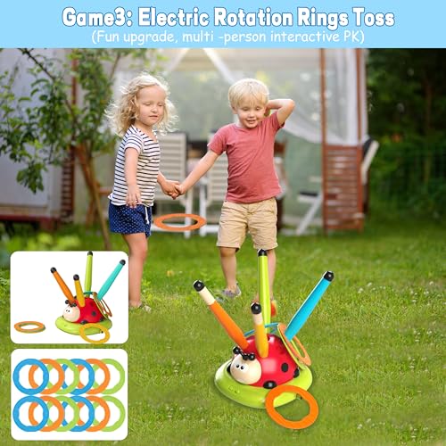 Engfa 3 In 1 Musical Jump, Toss Ring Game Toys, Stomping Launch Rocket Launcher for Kids Toys for Girls Boys 3-5, Sports & Outdoors Toys for Ages 5-7 with Remote Control Outside Toys for Kids Ages 4-8 - Image 6