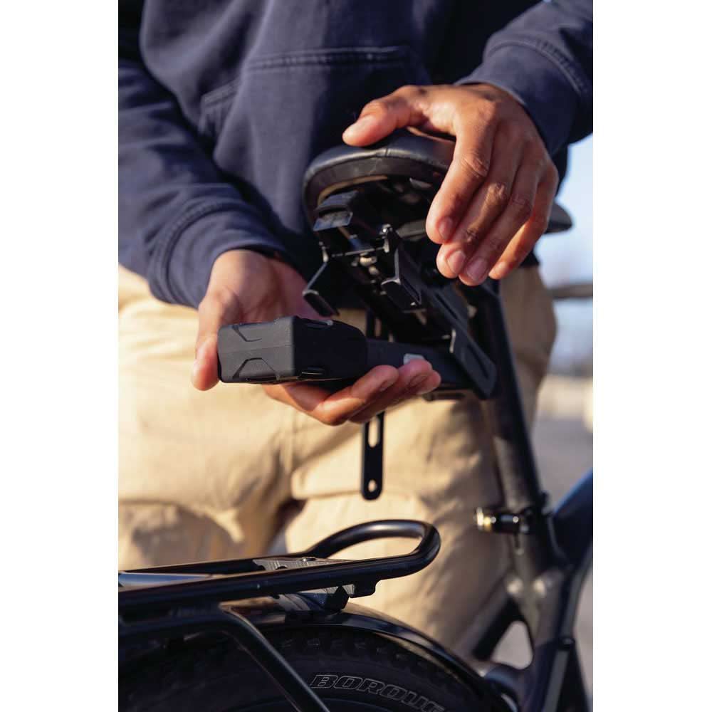 ABUS Adapter for Lock Bracket, SH SF Bordo Saddlefix for Attaching a SH Bracket to The Saddle, Includes Rain Cover for Folding Locks, Black, One Size