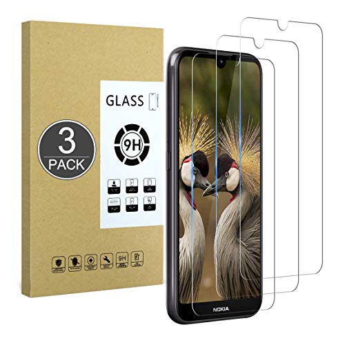 E-Hamii Protector de Pantalla Compatible con Nokia 4.2,[Resistente a Rayones,Alta Definición,Sin Burbujas], [3 Piezas] Protector de Vidrio Templado para Nokia 4.2