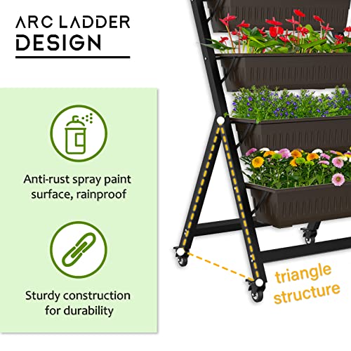 G TALECO GEAR Vertical Garden Planter, Vertical Raised Garden Bed Planter Box with 4 Container Boxes, Grow Your Herb Vegetables Flowers Indoor and Outdoor (5-Tier) image_2