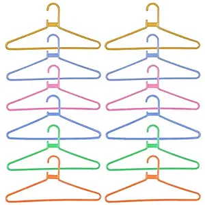 Kuber Industries Janta Hanger Plastic 12 Pieces Hanger Set for Wardrobe (Multicolor), CTKTC6745