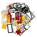 Q-Bricks Building Blocks Accessories 84 Pieces - Doors & Windows Set - Home & Farm Building Blocks Set - Compatible with All Leading Brands