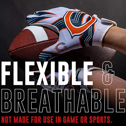 Image of Franklin Sports Youth NFL Football Receiver Gloves - Kids Football Gloves Pair - NFL Team Logos and Silicone Palm