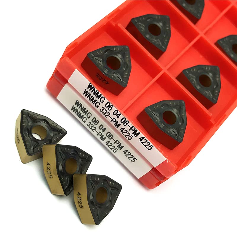 WNMG060408 PM4225 Carbide Inserts External Turning Tool High Quality Lathe Tool CNC Cutting Tool Turning Insert Steel Processing(New Packaging)