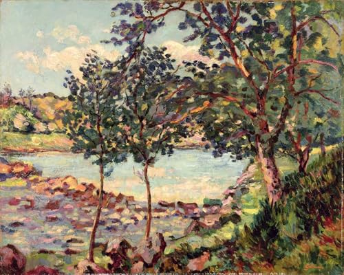 Tableau Impressions d'art Mural Paysage avec lac pour Salon Cosy et Bureau
