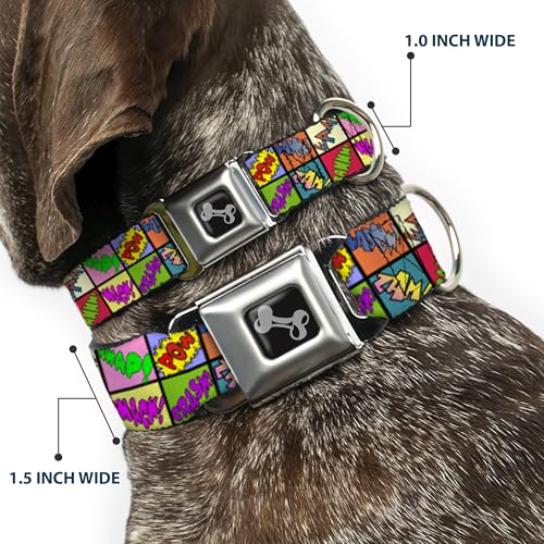 Collier de chien checkers à boucle en forme d'os unique et colorée