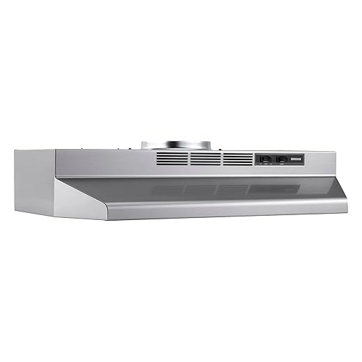 Broan-NuTone 30-Inch Fingerprint Resistant Convertible Under-Cabinet Range Hood, 230 Max Blower CFM, 30", Stainless Finish with PrintGuard