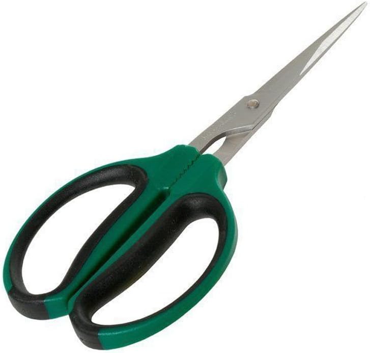 Bonsái - Tijeras de podar rectas de 2.362 in, tijeras de podar con micropuntas, para jardín hidropónico, con asas de color aleatorio a través de