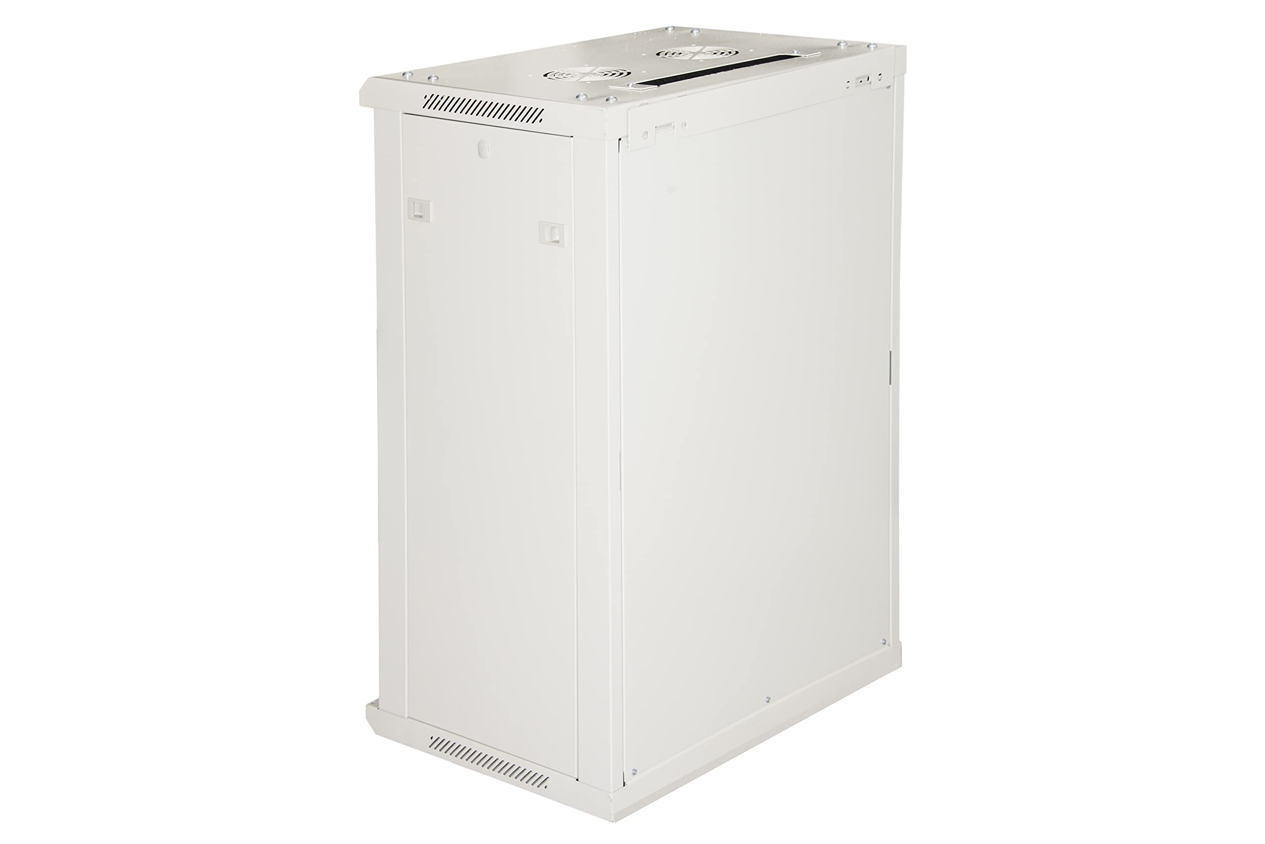 ARMADIO RACK 19" 15 UNITA' DA MURO (A) 770 x (L) 600 x (P) 450 GRIGIO DISASSEMBLATO PORTA VETRO