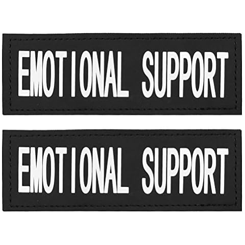 Fairwin Emotional Support Dog Patches, Reflective Removable Dog Tags for Service Vest Dog Harness Cover