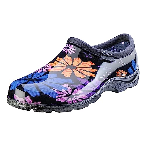Sloggers Waterproof Garden Shoe For Women – Outdoor Slip On Rain And Garden Clogs With Premium Comfort Insole, (Flower Power), (Size 7) #TOP29