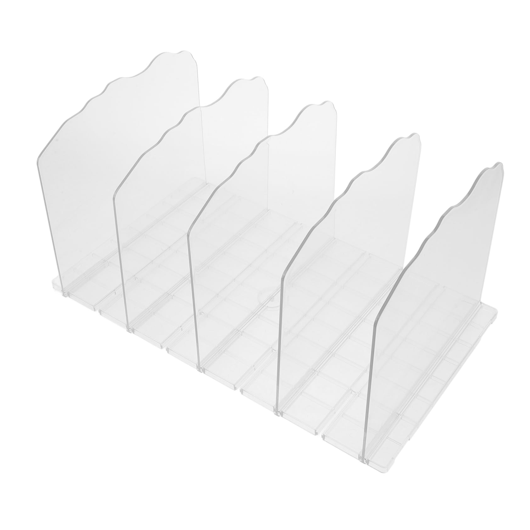 WOONEKY Organizador Abs Almacenamiento de Transparente de Bolsos | Sistema Apilable de Montaje por Inserción, para Armario y Mesa, Admite Ropa, Bolsos y Libros