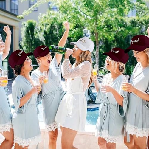Image of LADY&HOME Bachelor /Bachelorette Party Baseball Hats Set, Embroidered Adjustable Cotton Truck Caps