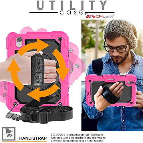 TECHGEAR UTILITY Case for iPad Mini 7/6, 8.3", Tough Rugged HEAVY DUTY Armour Shockproof Case with 360 Rotating Stand - Image 4