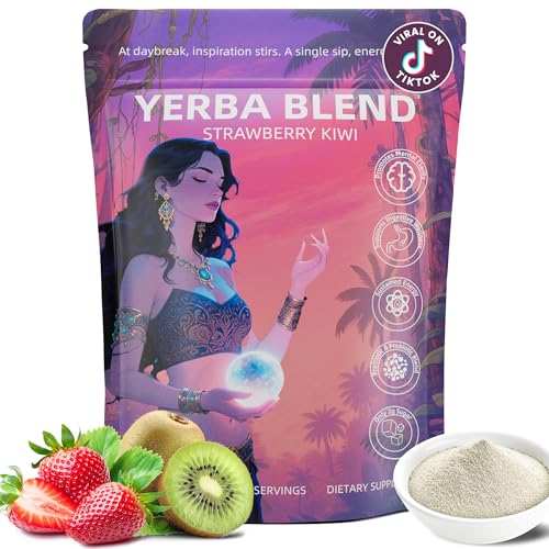 Yerba Mate Tea Instant Powder, Upgrade 360g, Organic Prebiotics Probiotics,