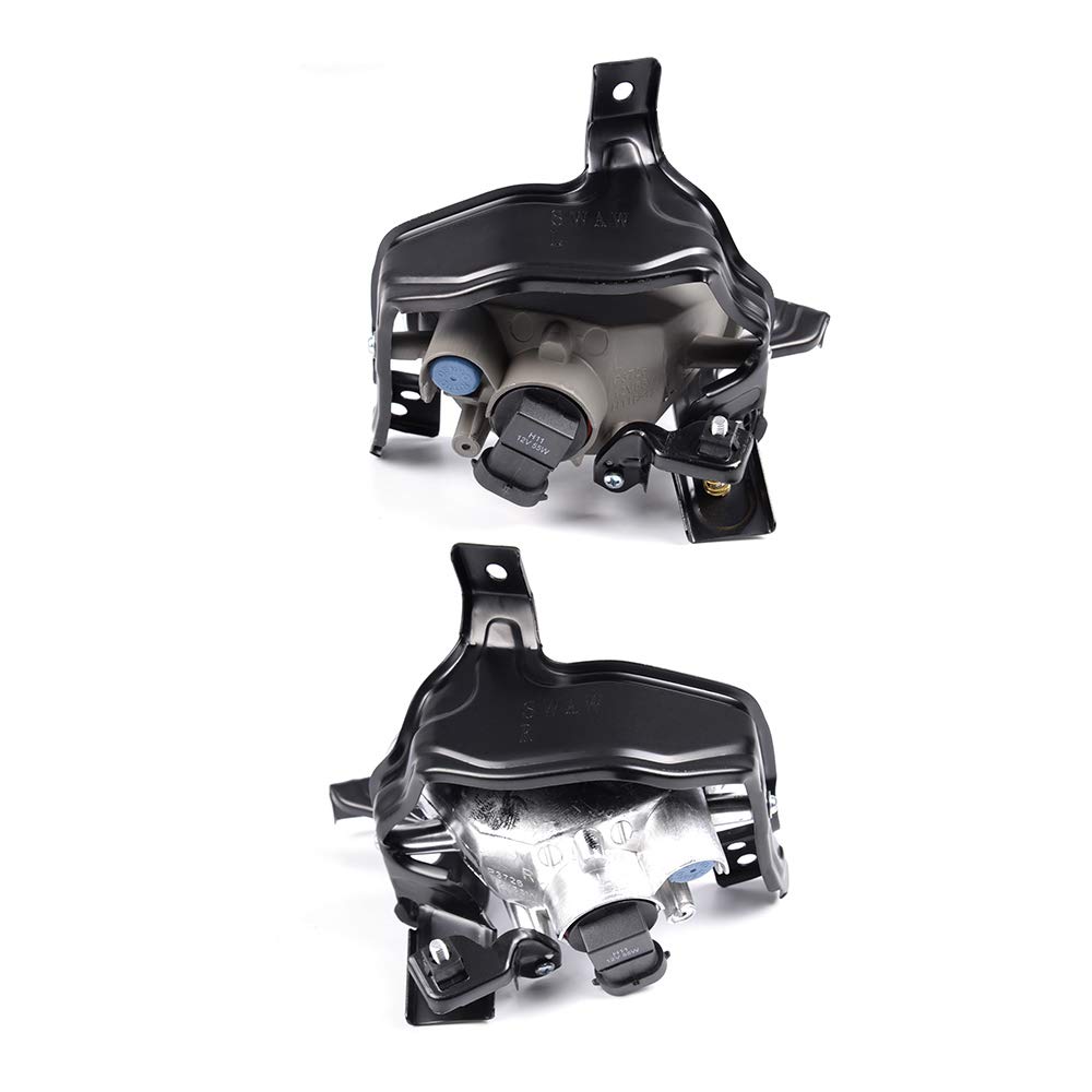 CNNELL Fog Lights Assembly Compatible with 2010 2011 Honda CR-V W/o Electroplating Ring(Clear lens)