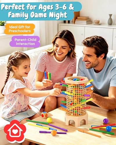 Juego Torre Montessori de Palitos de Madera para Niños 3-8 miniatura 6