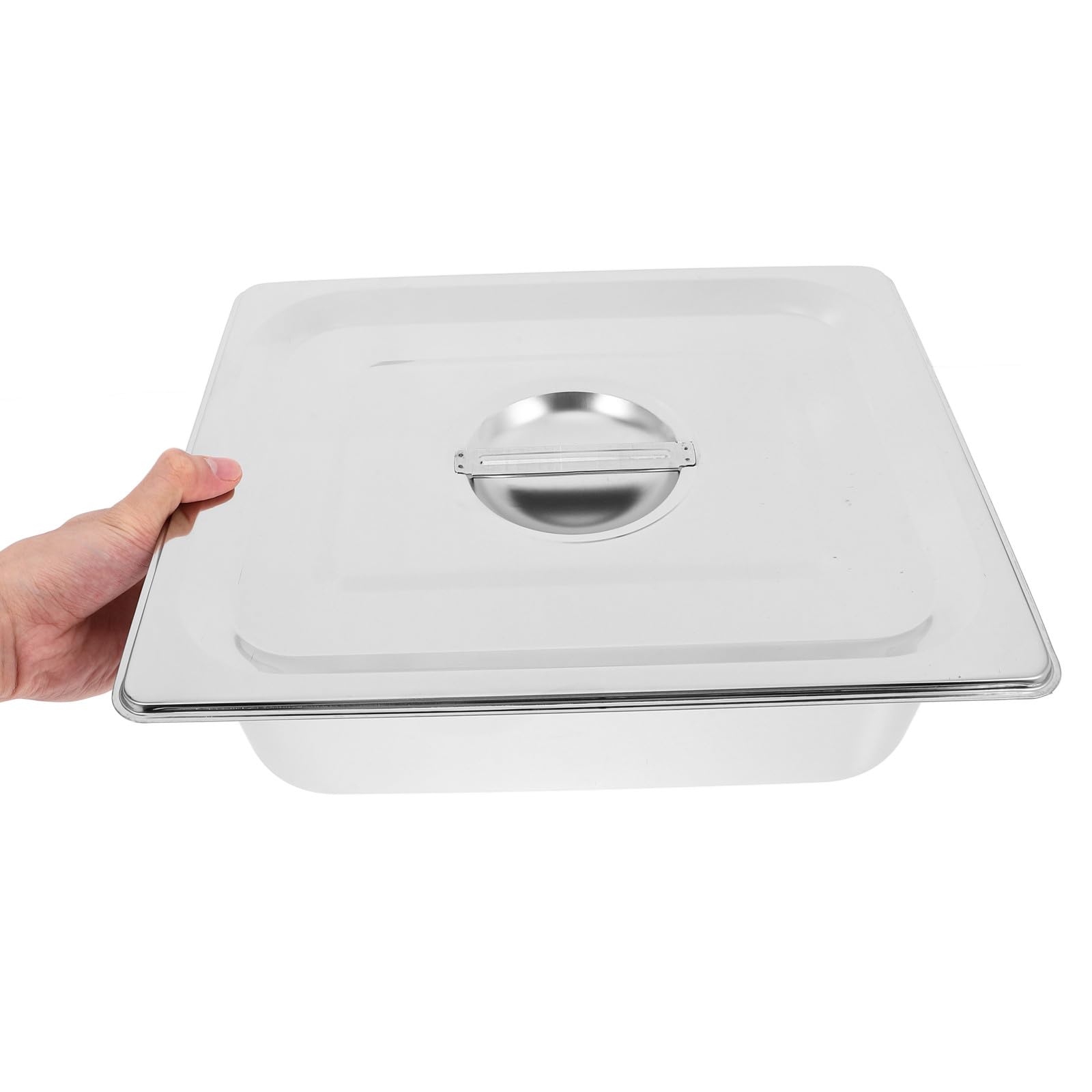 SEWACC Edelstahl Gastro Behälter mit Deckel 1/1 Größe Robust und Zuverlässig für Restaurants und Hotels Buffetpfanne 2 Stück Silber