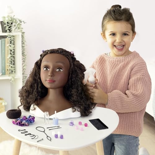 Tête à coiffer afro Smoby avec maquillage thermosensible pour enfant dès 3 ans - 7