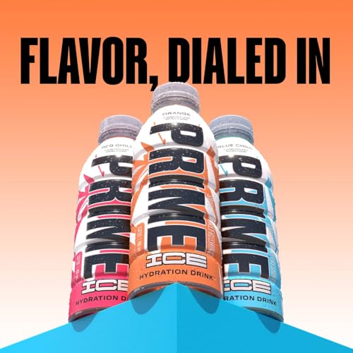 Image of Prime Ice Sports Drink, Orange Chill, 16.9 fl oz, 500ml Bottle (Imported)