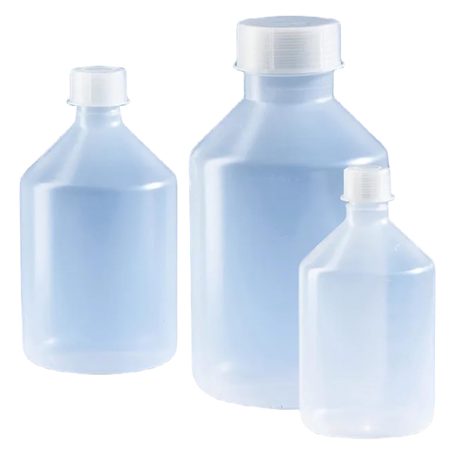 Vitlab Bottiglia in polipropilene con tappo a vite, collo stretto, trasparente, filettatura GL 63, capacità 10000 ml, diametro 222 mm, altezza 394 mm