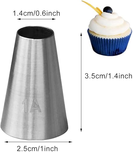 Miniatura 10 de Punta de glaseado 2D, punta de tubería de flores de gota grande, punta 2D para decoración de pasteles, estrella abierta, 3 unidades