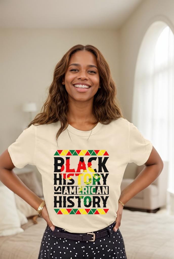 Black History Month Shirts Women Afro African Pride Culture Shirts for Women Melanin Short Sleeve - Image 3