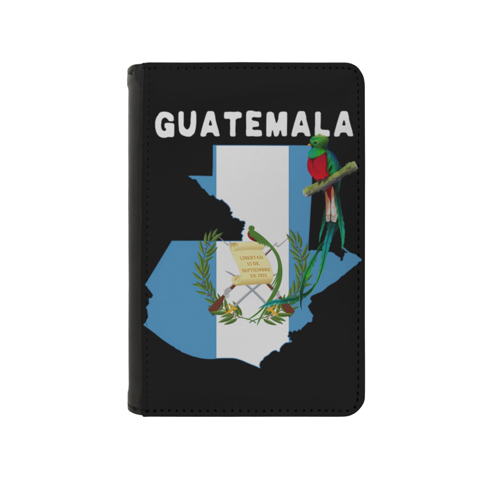 Guatemala flags and Guatemala Quetzal Bird Passport Holder for Travel, Passport Cover Wallet for Women Men, PU Leather Passport Book Card Holder Case