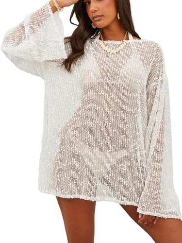 Lilosy Sexy Crochet Sheer Kaftan Caftan Beach Dress Bathing Suit Swim Coverup One Piece4