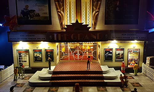 The Citybuilder Multiplex Low Relief Led Cinema Cardboard Model Making Kit - O Scale Model Railroad Building #TOP4