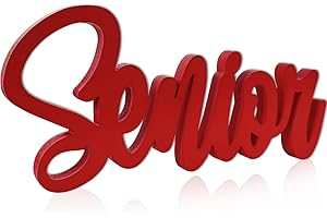 Senior 2025 Wooden Sign: Graduation Red Senior Photo Props for 2025 Party