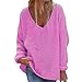 SHAOBGE October 11-12 Tops For Women Casual Summer Trendy Plus Size Babydoll Tops For Women Plus-Size Tops For Women 3/4 Sleeve Sweaters Pretty Shirts For Women Womens Fashion Hot Pink