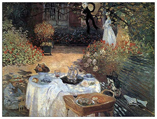 ArtPlaza Monet Claude-The Lunch II Panel Decorativo, Madera MDF, Multicolor, 80x60 Cm