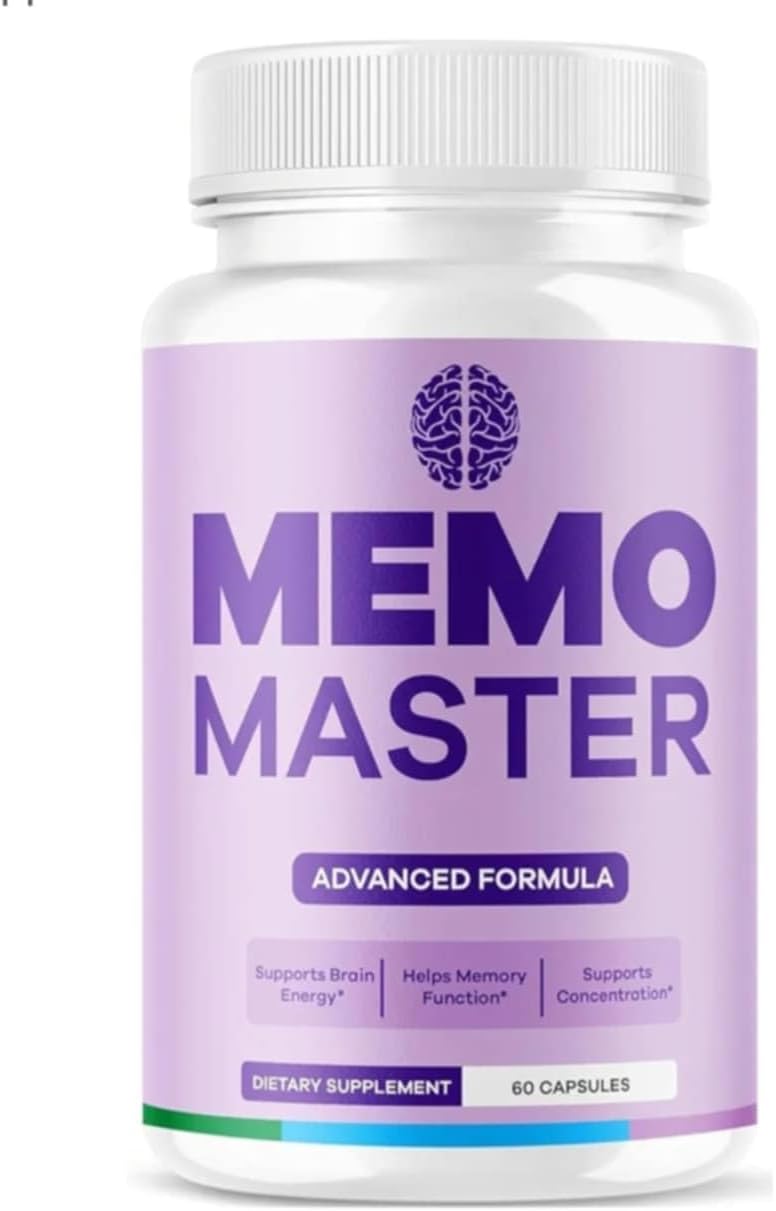 Memo Master Advanced Formula – Brain Health & Cognitive Support – Memory, Focus & Concentration Supplement – Nootropic with Natural Ingredients – 60 Capsules – New & Sealed
