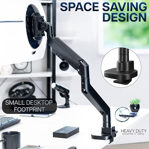 VIVO STAND-GT57 Bras de moniteur ultra large pour écrans de 57" jusqu'à 27 kg, support de bureau pour TV et moniteur conçu pour Samsung Odyssey Ark, Neo G9, ViewFinity S9, et plus encore, noir – Image 6