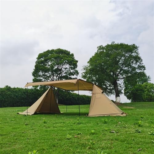 Carpa impermeable para camping 4 estaciones color marrón miniatura 4