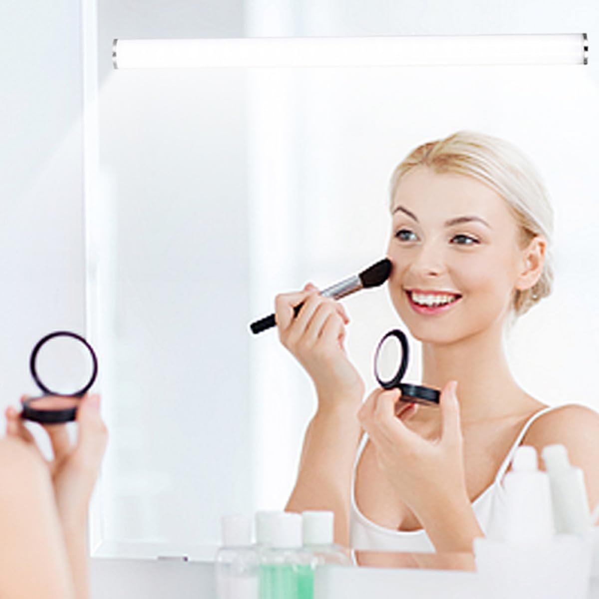 Luce Trucco LED Ventosa per Specchio Bagno, Portatile