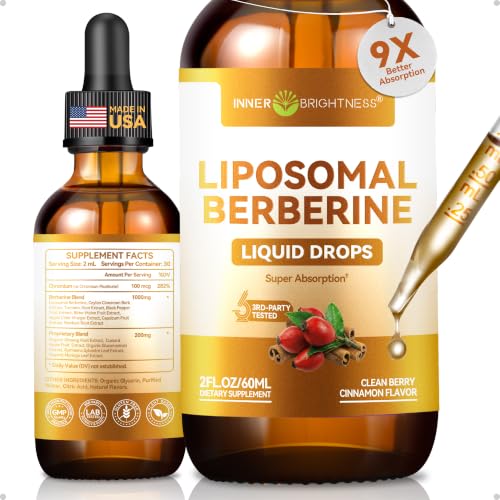 Image of Liposomal Berberine drops with Ceylon Cinnamon, Metabolic Support, 2 Fl Oz