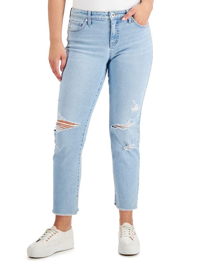Style & Co Women's Girlfriend Jeans Blue Size 10