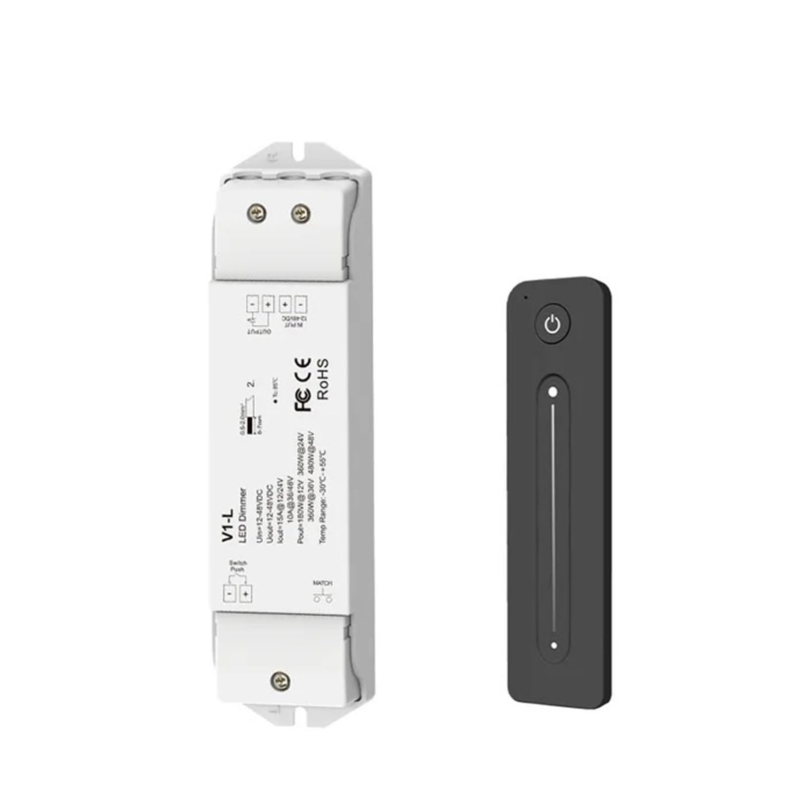 Atenuador LED V1-L con regulador táctil 2.4G PWM para control de intensidad sin parpadeos