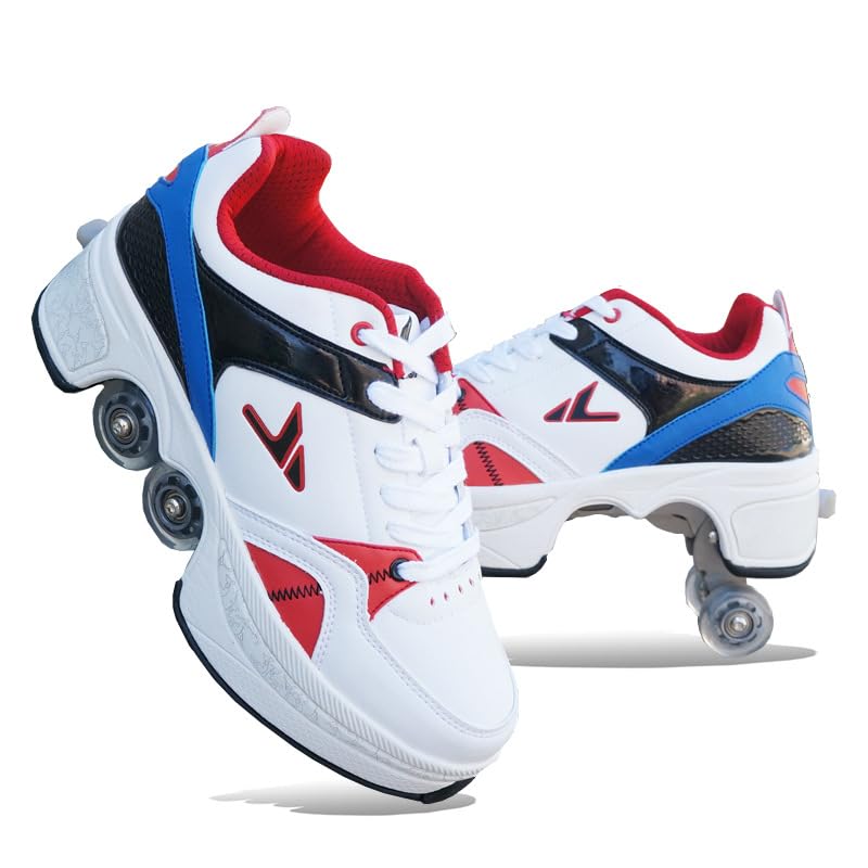 Genérico Patines con ruedas, Zapatillas de Skateboard, Zapatos para Niños con Ruedas, Zapatillas de Skate, Zapatillas de Deporte, Zapatillas de Correr, Zapatillas con Ruedas