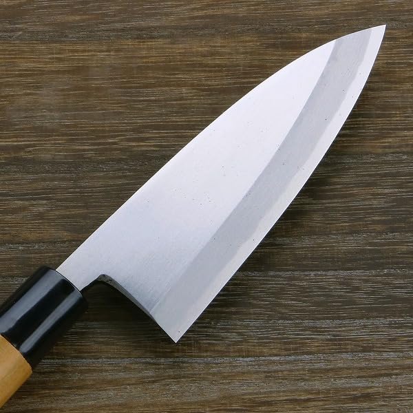 Deba Hocho (Kitchen Knife) 135mm(abt 5.3 Inch) for Right Hander, Blade Edge : Aogami Steel No. 2, Cherry Tree Wood Handle in Japan Style