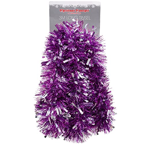 Christmas Concepts® 3m / 9.8ft Klobig/Feines Weihnachtslametta -...